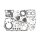 Cometic, EST motor gasket kit. 3-3/4" bore