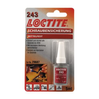 LOCTITE 243 BLUE, THREADLOCKER 5CC