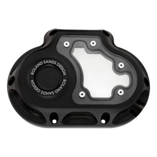 RSD Clarity Getriebe Seitendeckel Black Ops für Harley Twin Cam 06-17