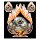 LT FLAMING SKULL SPADE DECAL