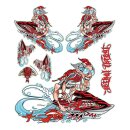 LT RED JET SKIER DECAL