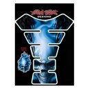 LT BLUE FIRE SKULL TANKPAD