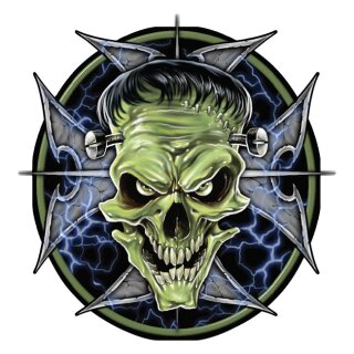 LT MINI DECAL FRANKIE SKULL