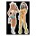 LT MINI DECAL COW GRIL N INDIAN GIRL