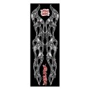 LT SKULL PILE FLAMES WHITE DECAL
