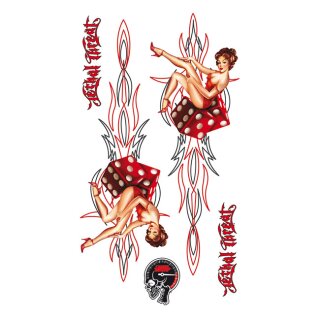 LT GLITTER DECAL PINSTRIPE DICE PINUP