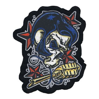 LT MINI PATCH ROCK A BILLY SKULL