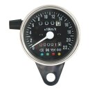 LED mini speedo 2:1 kmh. chrome with black face plate