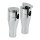 Twist-top Panhead style risers. Chrome, 4" rise