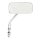 Small rectangular mirror. Short stem, chrome