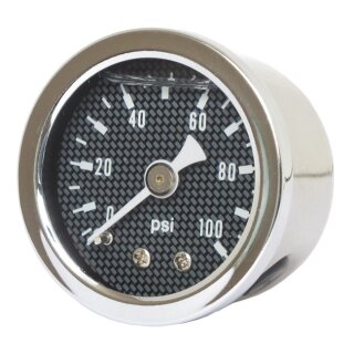 Marshall oil pressure gauge, 0-100 PSI. Stainless housing