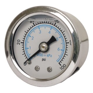 Marshall oil pressure gauge, 0-100 PSI. Stainless housing