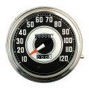 FL speedometer, 41-45 face, silver/black. 1:1 MPH