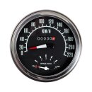 FL speedo/tachometer, 73-84 face, black. 1:1 KMH