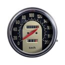 FL speedometer, 62-67 electra face, black/gold. 1:1 KMH