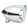 Smoothie 4-1/2" fish eye headlamp with round visor. Chrome
