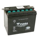 Yuasa, 12V lead-acid battery. 28Ah