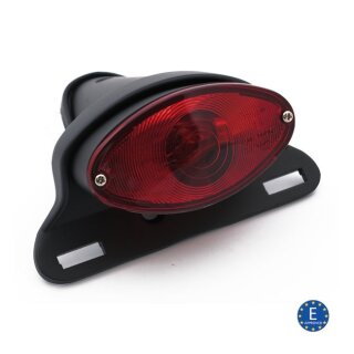 Cateye taillight. Die-cast housing w/bracket. Black