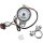 Stoker 60mm Elektronik Tacho chrom mit weißem Ziffernbaltt für Harley Modelle 96-03