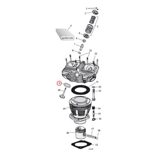 S&S, valve seat. Intake. 1.950" OD