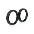 Recessed trim rings. Turn signals. Black