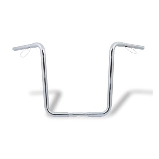 1-1/4" Apehanger wide body, 19" rise, chrome