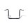 1-1/4" Dresser Apehanger, 17" rise, black