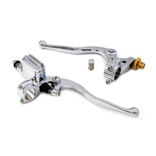 Retro Old School Lenker Armaturen Kit für Harley Custom Chopper 9/16" chrom