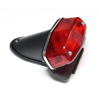 Lucas Custom Motorrad Rücklicht schwarz mit Halter EC geprüft