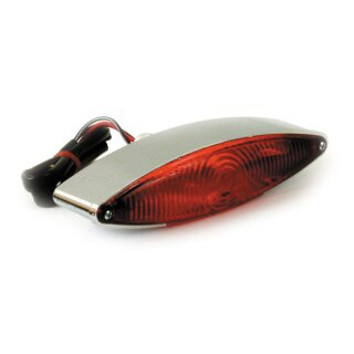 Universal Motorrad Custom Rücklicht Snakelight chrom EC geprüft