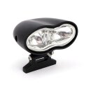 OVAL DOUBLE HEADLAMP BLACK,CLEAR LENS ECE