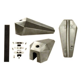 Paughco, coffin gas tank 4.0 gallon, high tunnel
