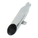 Paughco, replacement muffler. Slash Cut. Chrome