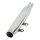 Paughco, replacement muffler. Slash Cut. Chrome