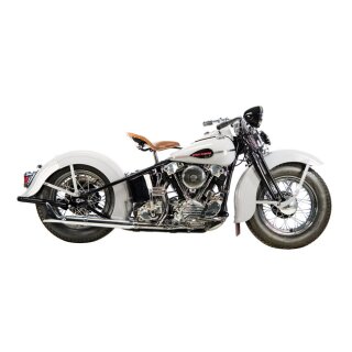 Paughco, 2 into 1 head pipes. (S-pipe). Chrome