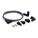 Dynatek, univ. 7mm spark plug wire set, 90Â° plug boot. Gray