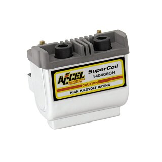 Accel, HEI Super coil chrome, 12V / 4.7 ohm