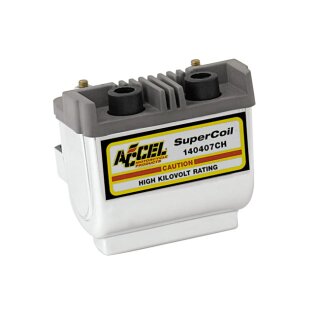 Accel, HEI Super coil chrome, 12V / 2.3 ohm