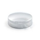 Paughco, long skirt cam style gas cap. Chr, narrow knurling