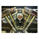 Paughco Old Stf Dual Ölleitung Kit Messing für Harley Shovelhead 66-84