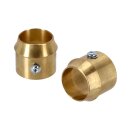 Paughco, brass exhaust tip set. 2". Short Curve