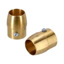 Paughco, brass exhaust tip set. 2". Tapered