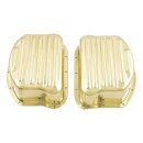 Paughco, rocker covers. Ribbed style brass. Polished
