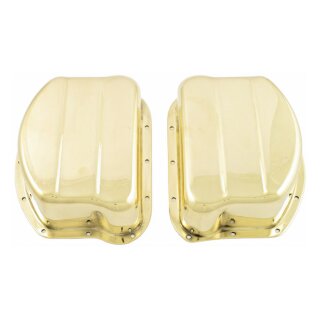 Paughco, rocker covers. OEM style brass. Polished