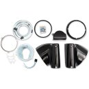 Ochsenkopf Scheinwerfer Verkleidung schwarz für Harley FL Softail Fatboy 86-17