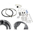 Ochsenkopf Scheinwerfer Verkleidung schwarz für Harley FL Softail Fatboy 86-17