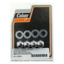 Colony, rocker shaft end nut set. Cap style, chrome