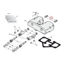 Colony, rocker shaft end nut set. Cap style, chrome