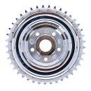 45" Flathead rear brake drum & sprocket. Chrome