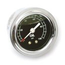 OIL PRESSURE GAUGE, LIQUID FILLED 100PSI